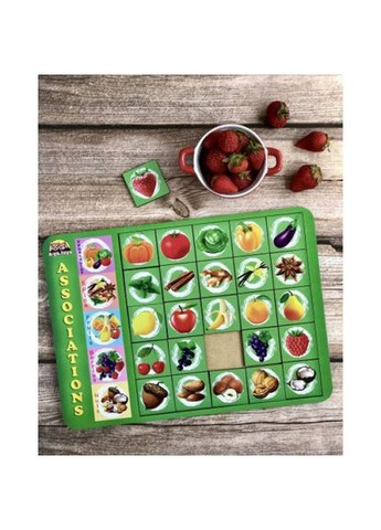 Деревянная игра "Ассоциации", продукты Ань-Янь (318019261)