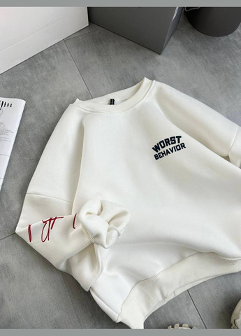 Молочный женский стильный свитшот Avanti надпись (325817471)