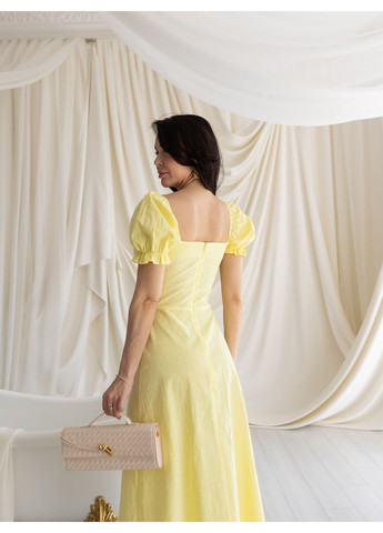 Желтое кэжуал платье Larionoff однотонное