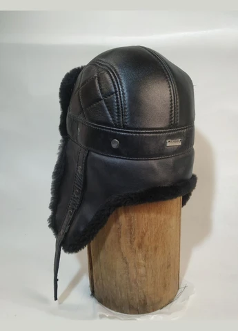 Шапка ушанка из овчины и кожи 55-56 No Brand (361162287)