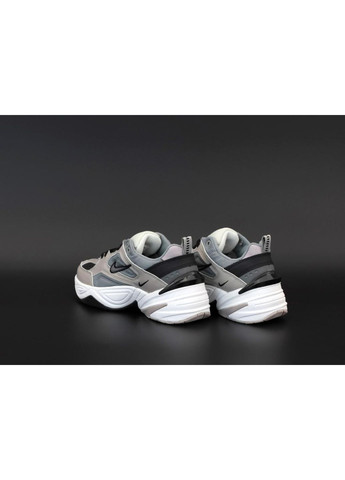 Серые демисезонные кроссовки мужские nike m2k tekno grey white black найк м2к текно No Brand