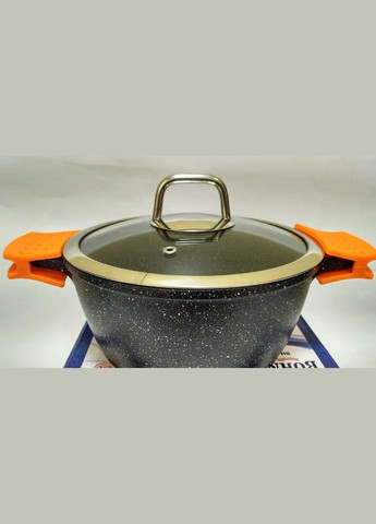 Каструля BH 7350-22 MRB 22 см 3л подвійне дно мармурове покриття Bohmann (297331047)