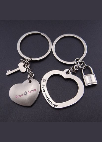 Двойной брелок для ключей Сердце с замком XJXN (339077707)