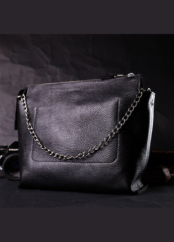 Якісна жіноча сумка з натуральної шкіри 11655 Чорна Grande Pelle (331911473)