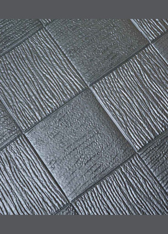 Самоклеюча декоративна 3D панель плетіння графіт 700x700x5 мм Loft Expert (299004068)