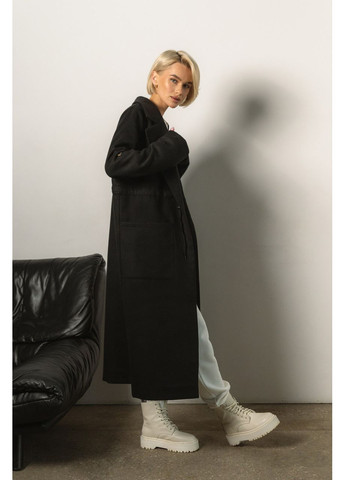 Чорне демісезонне Чорне кашемірове пальто Seventeen