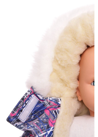 Чоловічок на хутрі з принтом Анотація сірий 74 см (29586) BABYKROHA (315340831)