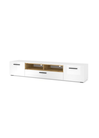 Тумба ТВ с тремя ящиками на подставках Anette 198 белый мат/белый глянец Bim Furniture (291124433)