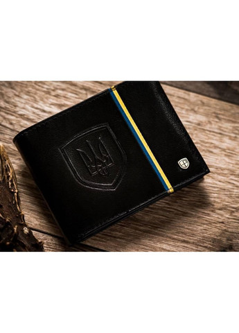 Чоловіче шкіряне портмоне чорне в подарунковій упаковці Peterson (360894328)