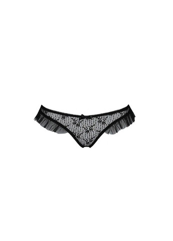 Трусики з оборками DONIA THONG black S / M - Exclusive Passion (292862755)