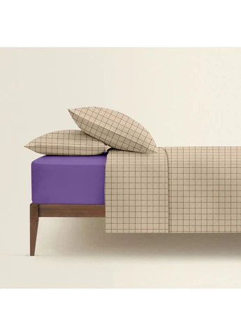 Сімейна постільна білизна з простирадлом на резинці BEIGE GEOMETRY CS3 (4822052143360) Cosas (392832556)