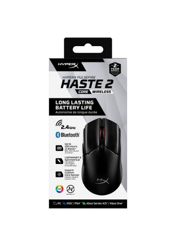 Мишка (8R2E6AA) HyperX Pulsefire Haste 2 Core Wireless Black (366646840)