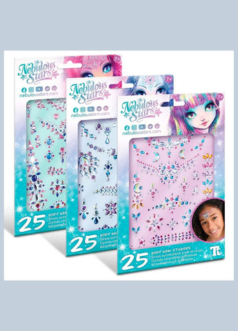 Набор кристаллов для тела Боди-арт Звездные узоры в ассортименте (11451) Nebulous Stars (326805465)