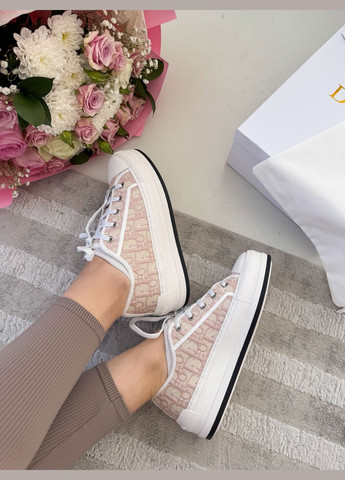 Кросівки жіночі Christian Dior Walk'n'Dior white beige | Діор білі бежеві No Brand білі демісезони (347223375)