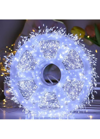 Гірлянда-нитка Роса Хвойна лапа 3000 LED 100 метрів біла нитка, Холодний білий колір Lucky Day Shop (368774773)
