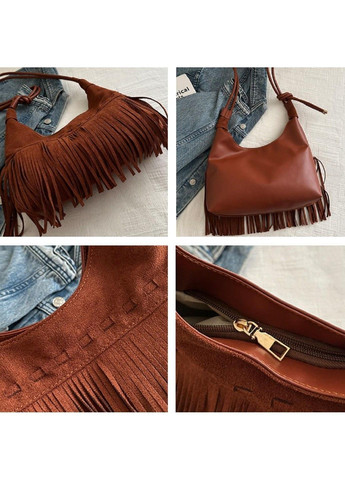 Містка замшева сумка з бахромою P2-9352C Lilly (369892848)