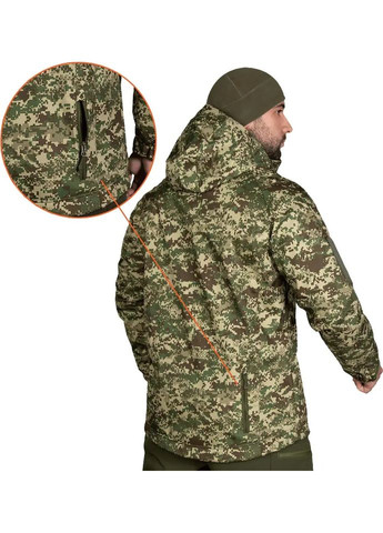 Комбінована демісезонна куртка stalker softshell піксель Camotec