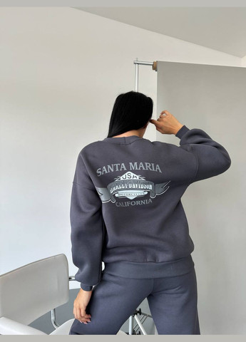 Жіночий теплий світшот графiтового кольору 30143 Fashion (313035481)