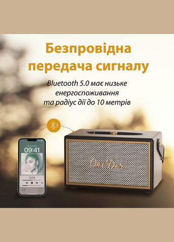 Портативная мини-колонка OneDer D6 коричневая One Der (326066894)