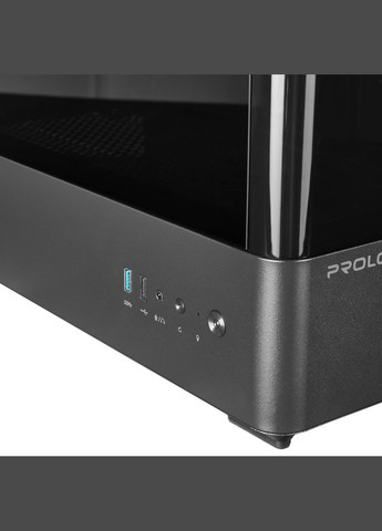 Корпус Lumi GM-01AB Glass Black Prologix (342331185)