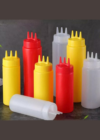 Диспенсер для соусів та сиропів 350мл, червоний з трьома носиками Empire (330137742)