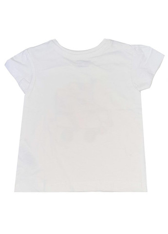 Белая демисезонная футболка хлопковая з принтом для девочки bdo60334 Primark