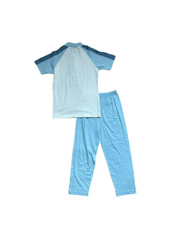 Блакитна всесезон піжама дитяча (футболка + штани) (туреччина) блакитний (0494) футболка + штани Oztas