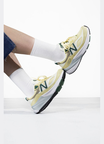 Кросівки жіночі і чоловічі New Balane 990 v6 yellow white | Нью Беланс 990 в6 жовті білі No Brand жовті демісезони (316663541)