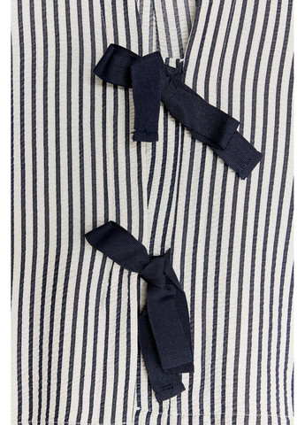 Синіти смугаста блуза з бантами Zara