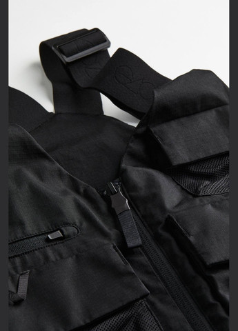 Комбинезон H&M однотонный чёрный спортивный хлопок