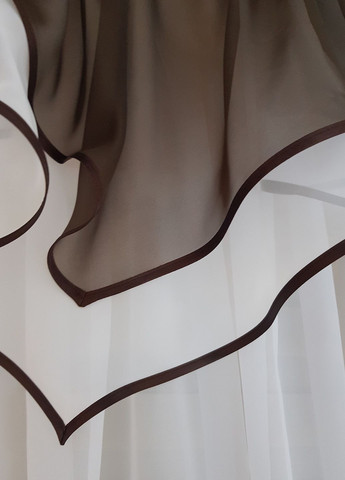 Ламбрекен Каскад карниз 250см венге з молочним (93_7пб) Firanka Simple (335870517)