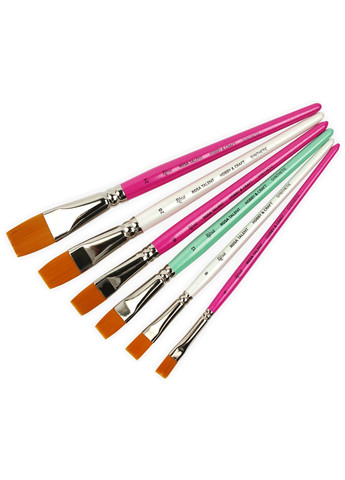 Пензель синтетика плоска ДЛЯ ДЕКОРУ HOBBY & CRAFT 6 коротка ручка Rosa Talent (362661289)
