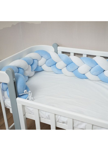 Бампер-косичка, 4-х прядна, 240 см, блакитний () Twins 2020-K4-240-04 (362003768)