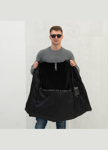 Черная зимняя мужская куртка зимняя большого размера SK