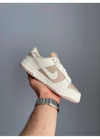 Кроссовки женские и мужские Nike SB Dunk Low Beige White | Найк СБ Данк низкие бежевые No Brand бежевые демисезоны (358499128)