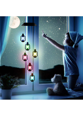 Садовый подвесной фонарь на солнечной батарее Фонарики 6 светильников с солнечной панелью и автоматическим включением No Brand (361161931)