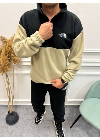 Бежевий демісезонний костюм 507 теплий,двосторонній фліс полар,штани та кофта the north face Україна