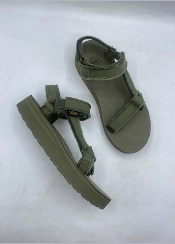 Хаки босоножки midform universal canvas Teva
