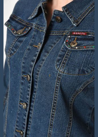 Синяя кэжуал рубашка однотонная Let's Shop