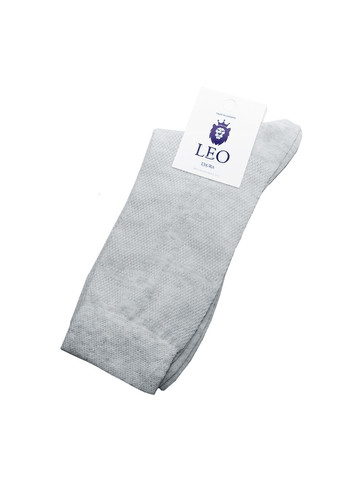 Шкарпетки чоловічі бавовняні Класик Сітка Сіра Преміум Лео (276535981)