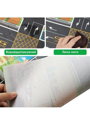 Скатерть-коврик «Дорожное движение», водоотталкивающее, схема дорог для игры с машинками 100×130 см No Brand (366304217)