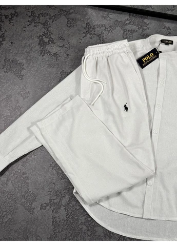 Стильний чоловічий костюм Ralph Lauren із льону білий No Brand (398925074)