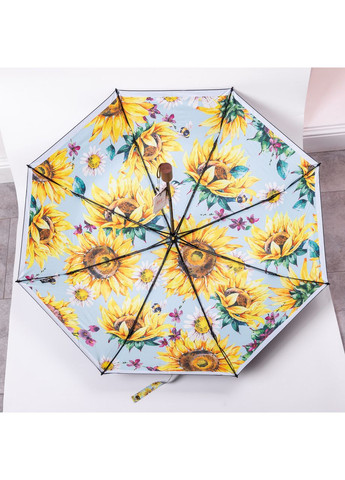 Жовта} парасолька механічна елегантна з принтом міцна надійна з поліестеру діаметр 100 см жовтий hp-23-14y Yiwu (369673552)