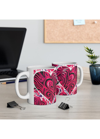 Керамічна чашка з дизайном "Палітра сердець" - 23 No Brand (368671653)