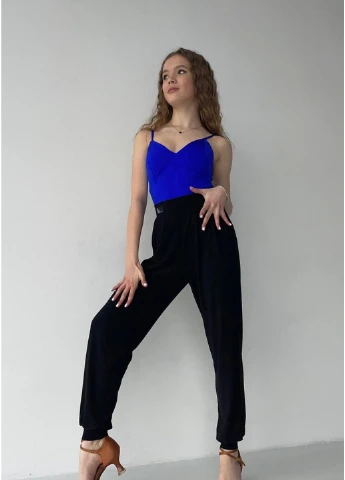 Чёрные брюки для занятий латиной .DANCEWEAR - для бальных танцев DW (379297792)