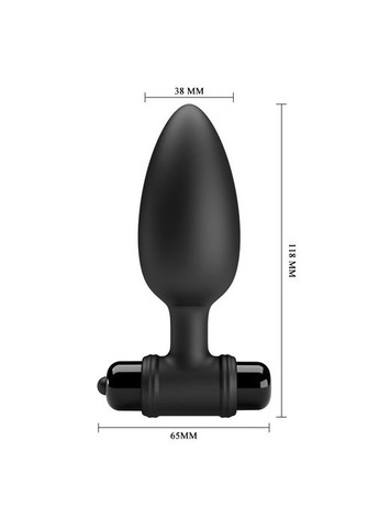 Анальная пробка – Pretty Love Vibra Butt Plug II Black LyBaile (325685991)