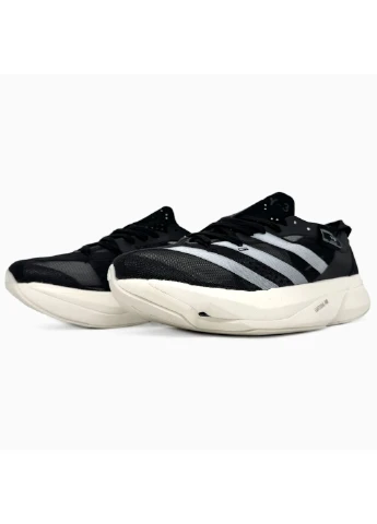 Черные демисезонные кроссовки мужские adidas adizero adios pro 3.0 black адидас адизеро черные No Brand