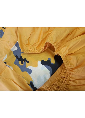 Постельное белье Камуфляж желтый Ранфорс Семейное на резинке MERISET (278255608)