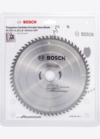 Пильный диск Eco for Aluminium (210x30x2.4 мм, 64 зубьев) по алюминию (23424) Bosch (267819118)