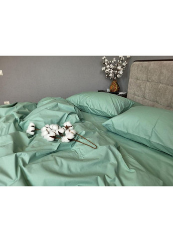 Постільна білизна Бірюзовий, ранфорс Полуторний розмір, наволочки 50/70 No Brand (364219764)